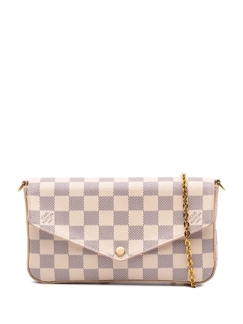 Pre-owned Louis Vuitton 2019 Damier Azur Pochette Felicie Crossbody Bag