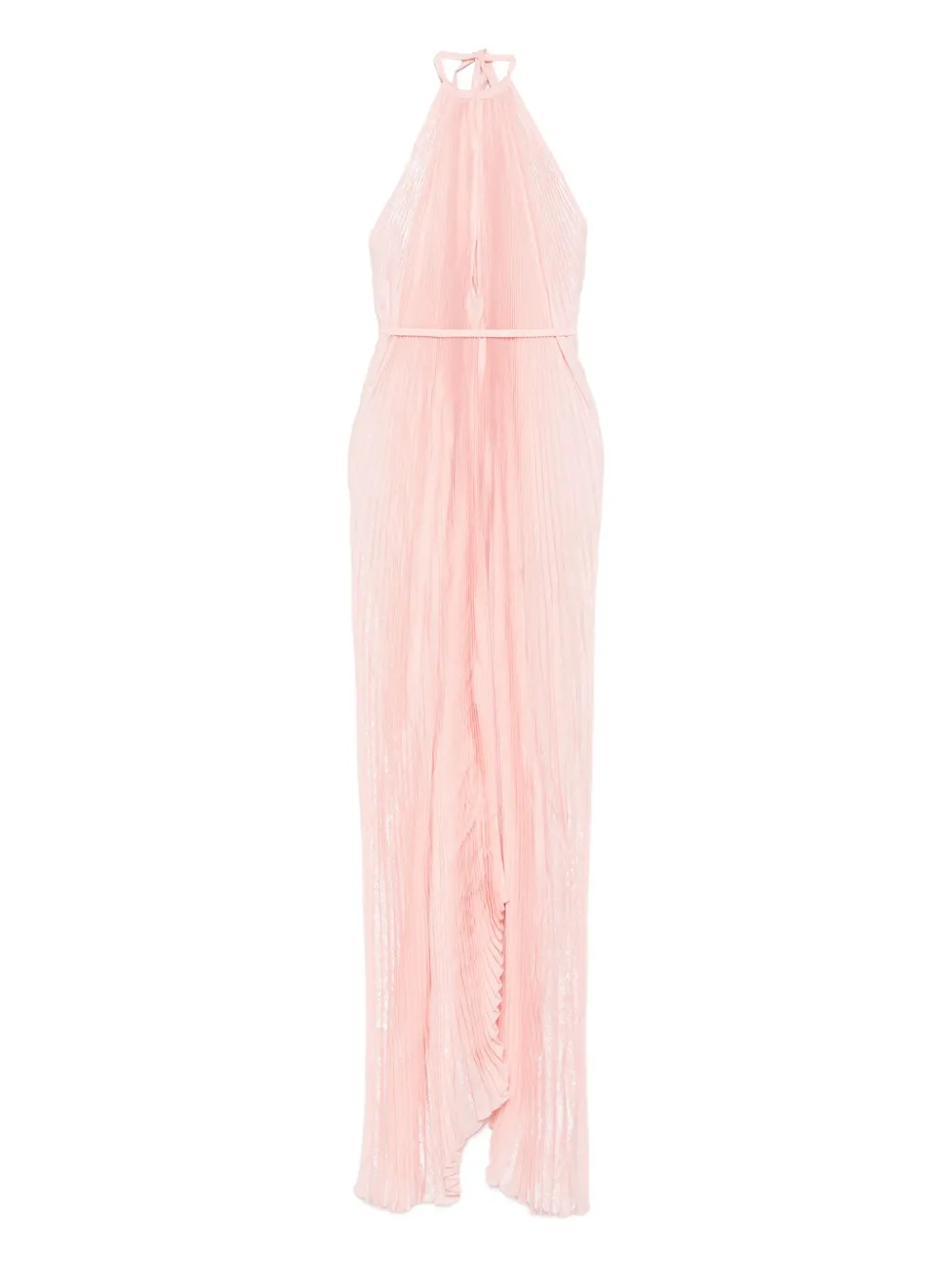 pleated halterneck gown
