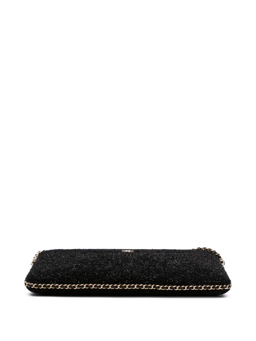 Pre-owned Chanel 2016-2017 Tweed Chain Around Tablet Holder Crossbody Bag