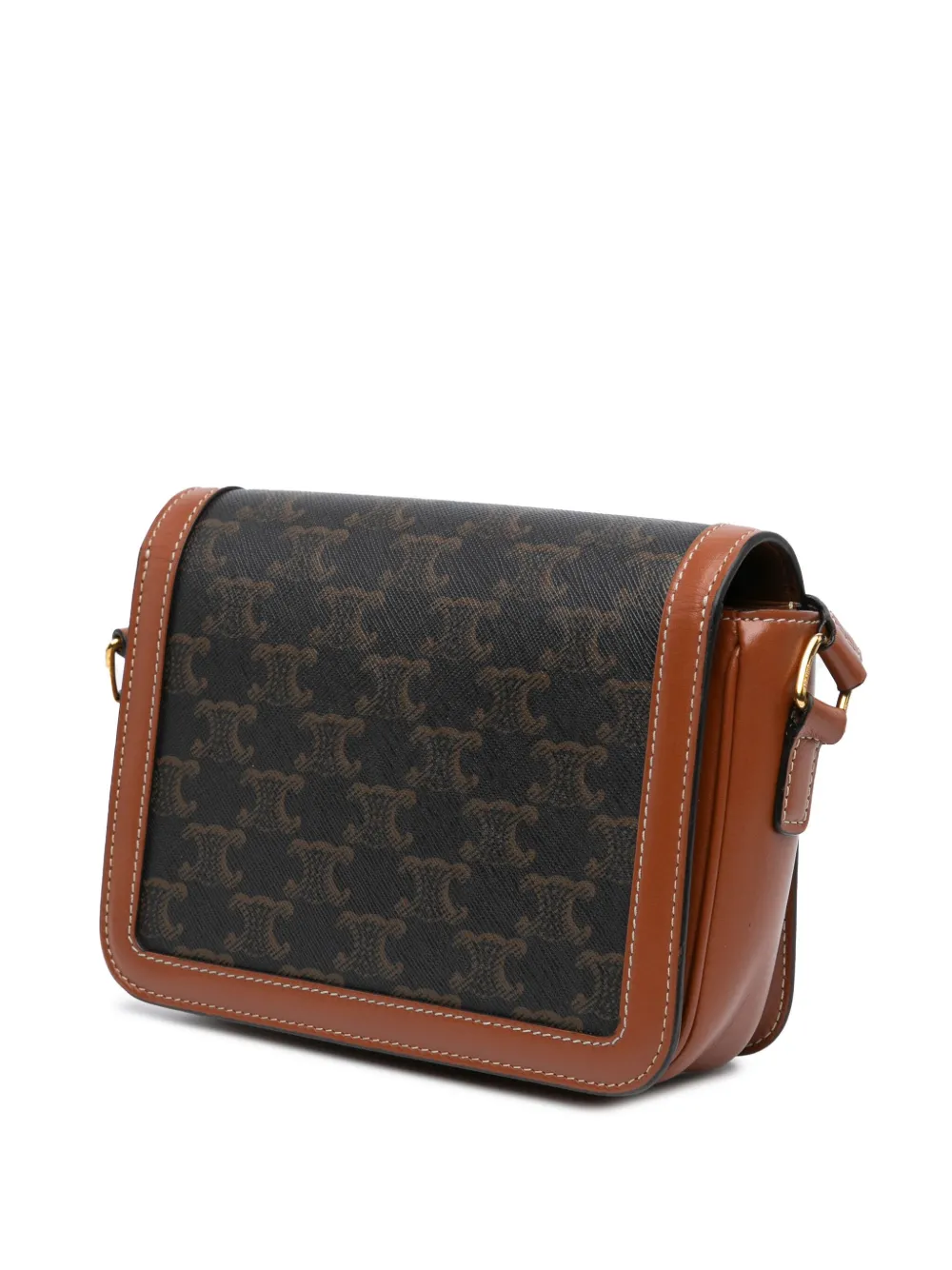 Pre-owned Celine 2020 Teen Coated Canvas Triomphe Crossbody Bag