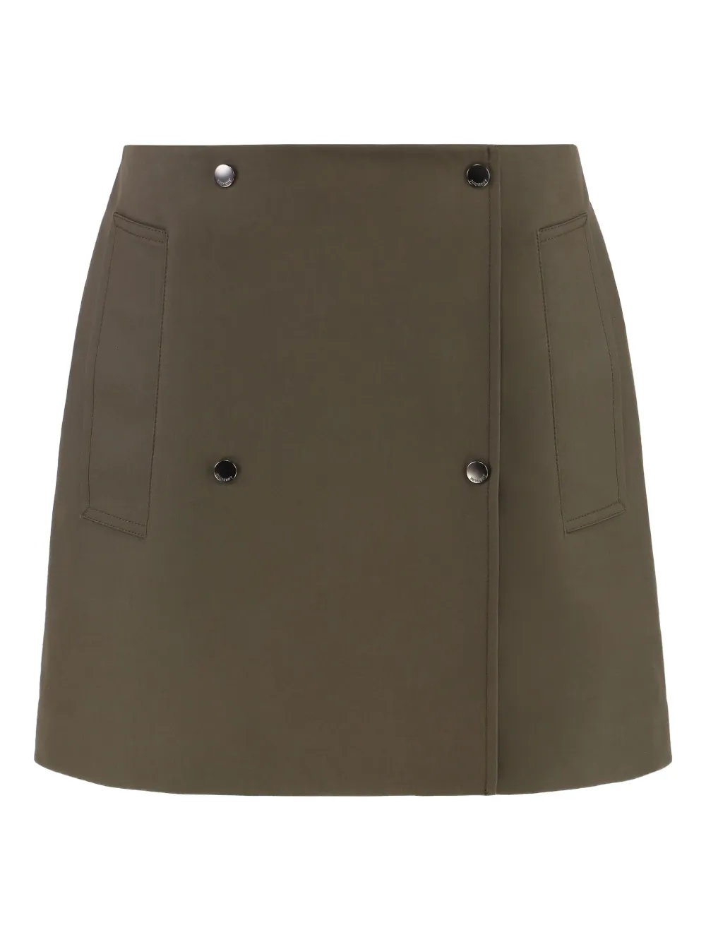 Burberry button-fastening mini A-line skirt Groen