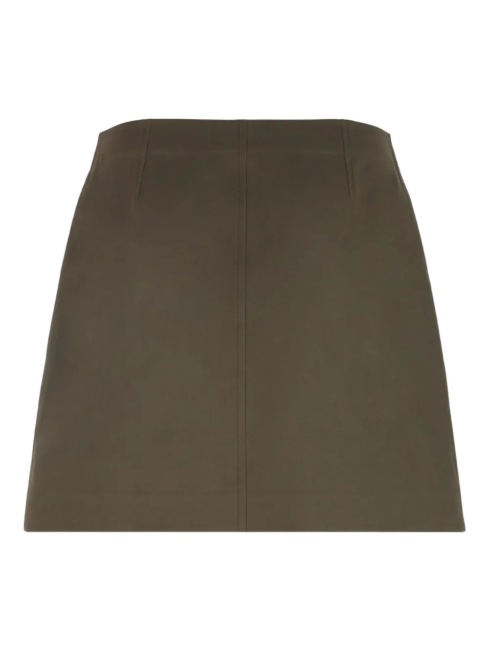 Burberry button-fastening mini A-line skirt Groen