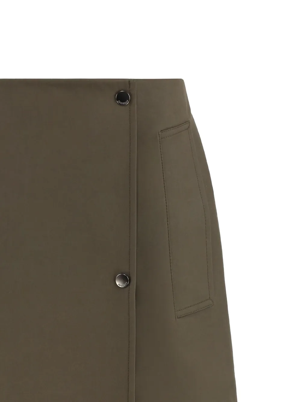 Burberry button-fastening mini A-line skirt Groen