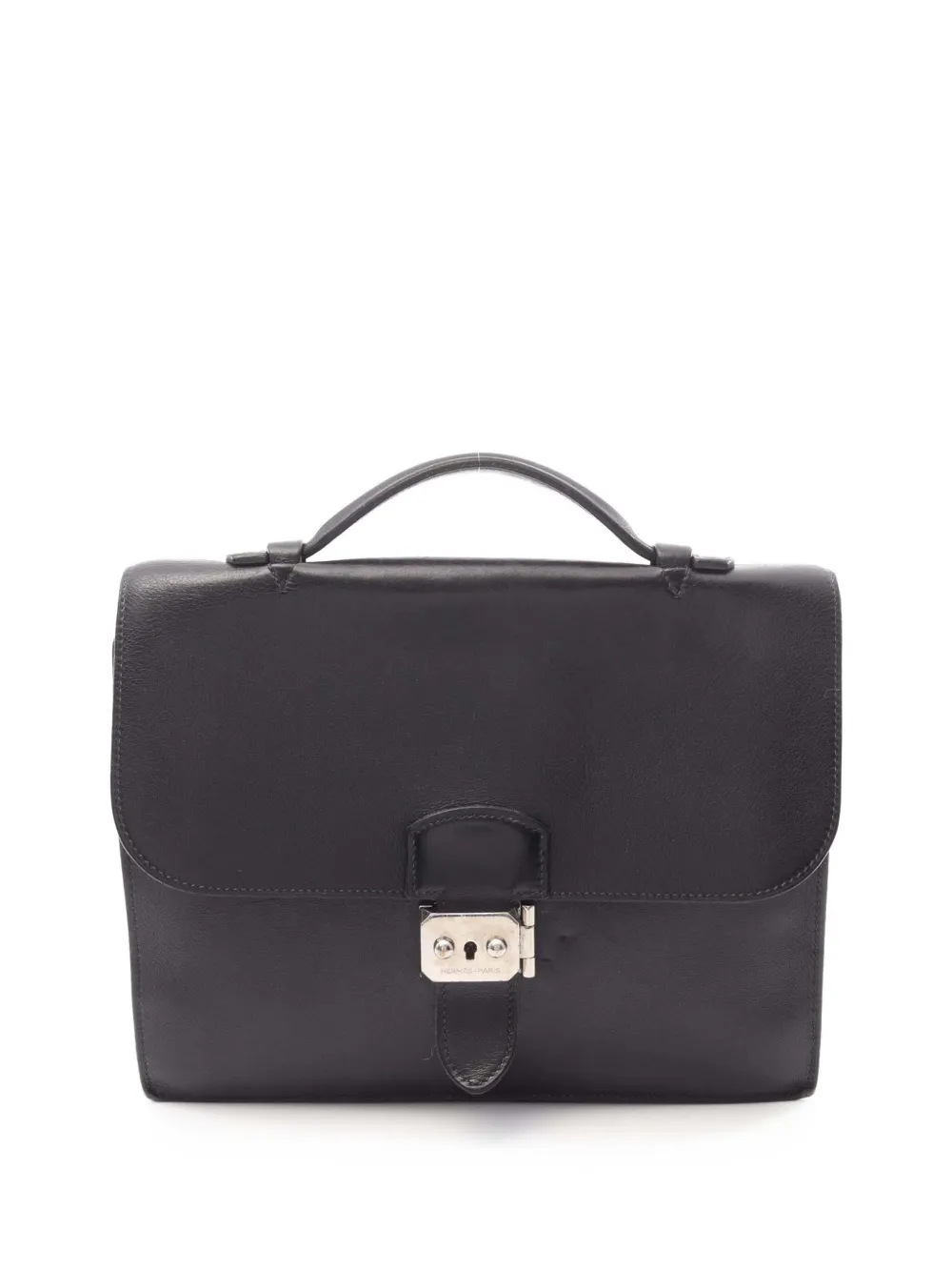 Hermès Pre-Owned 2008 Clemence Sac a Depeches 27 business bag - ブラック Hermès Pre-Owned 2008 Clemence Sac a Depeches 27 business bag - ブラック