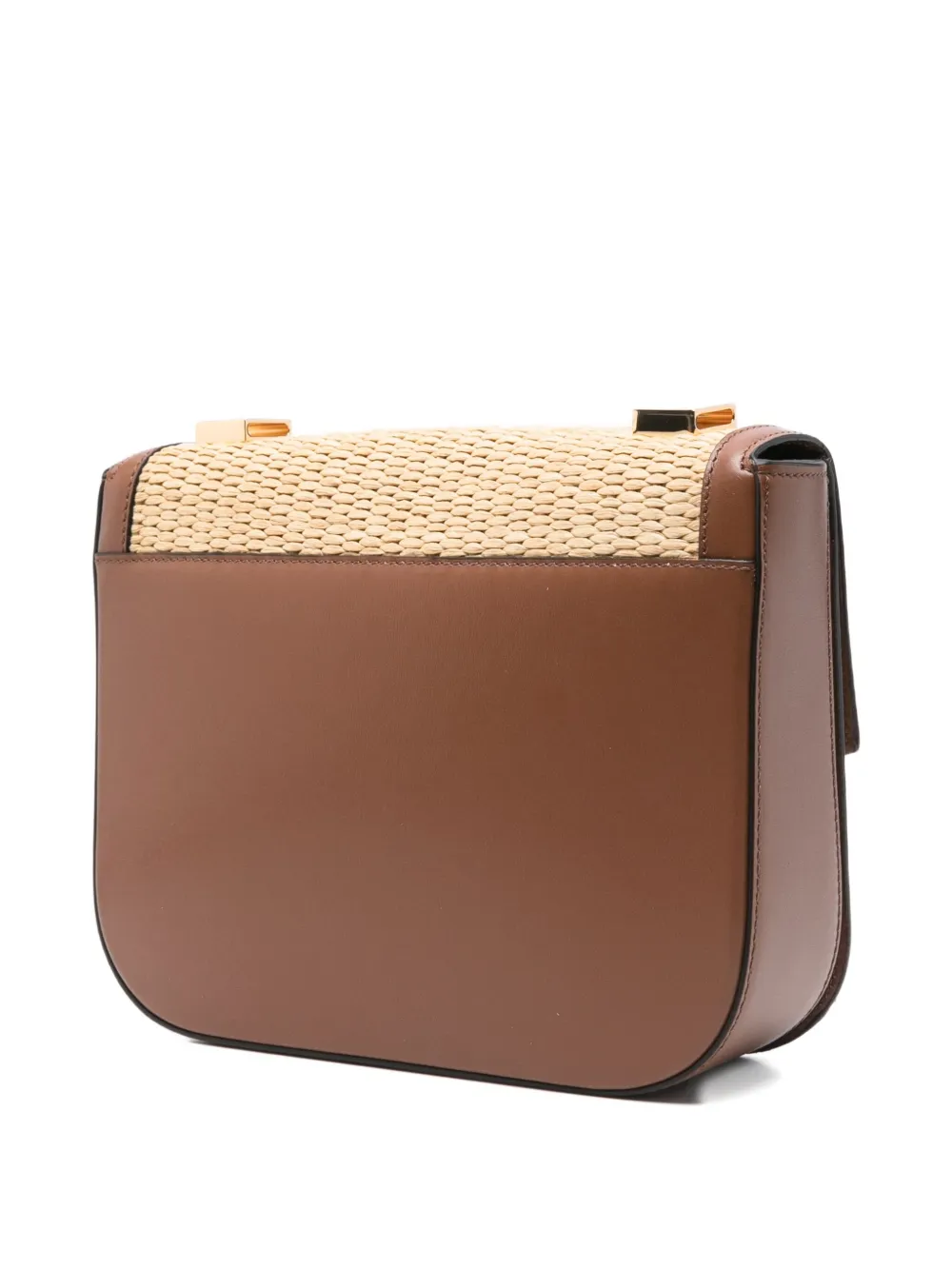 Demellier The Vancouver Woven-raffia Shoulder Bag In Neutral