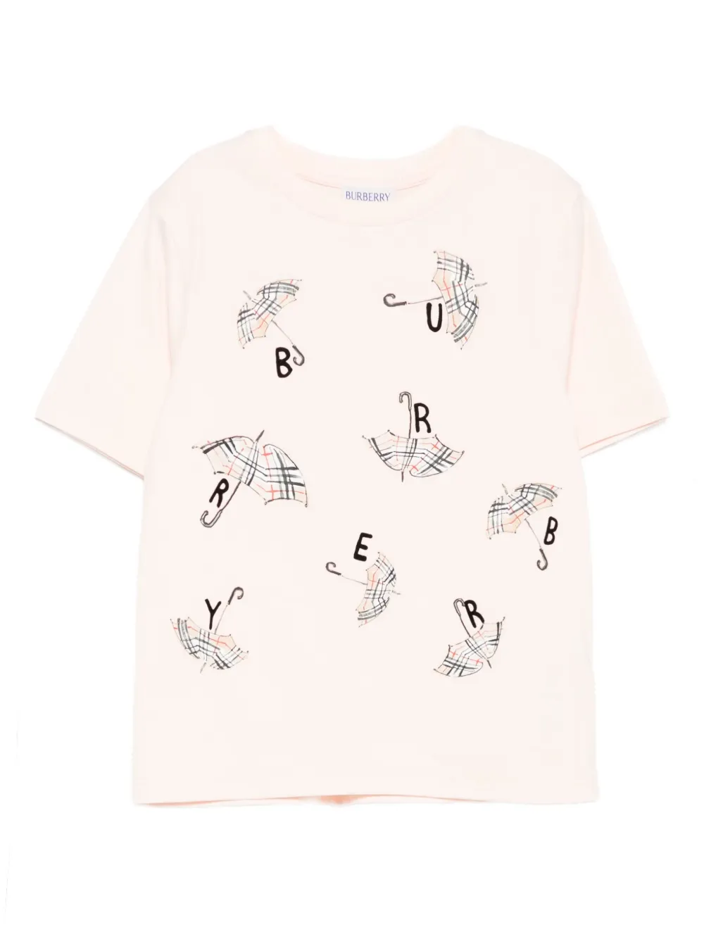 Burberry Kids graphic-print T-shirt Roze