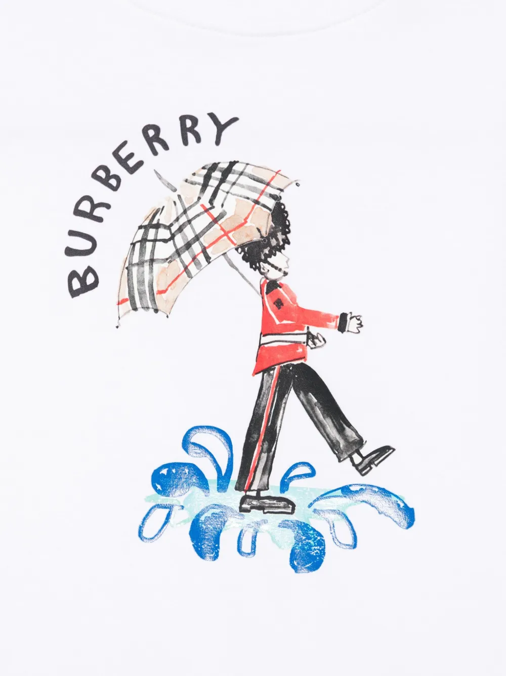 Burberry Kids graphic-print T-shirt Wit