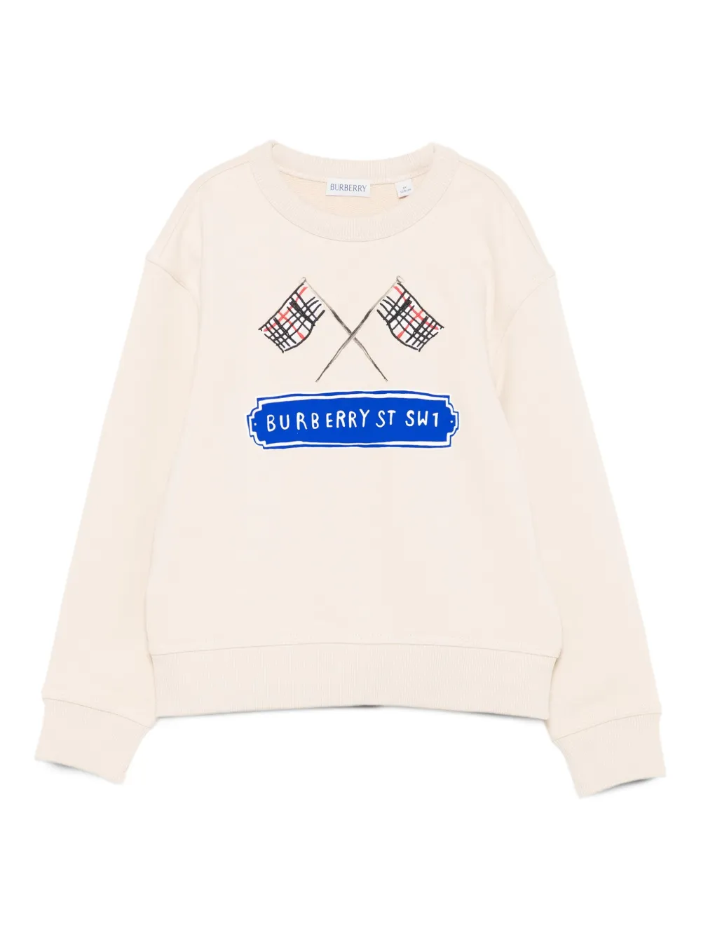 Burberry Kids Sweater met logoprint Beige