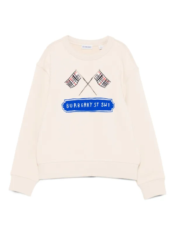 Burberry Kids ロゴ スウェットシャツ | ニュートラル | FARFETCH JP