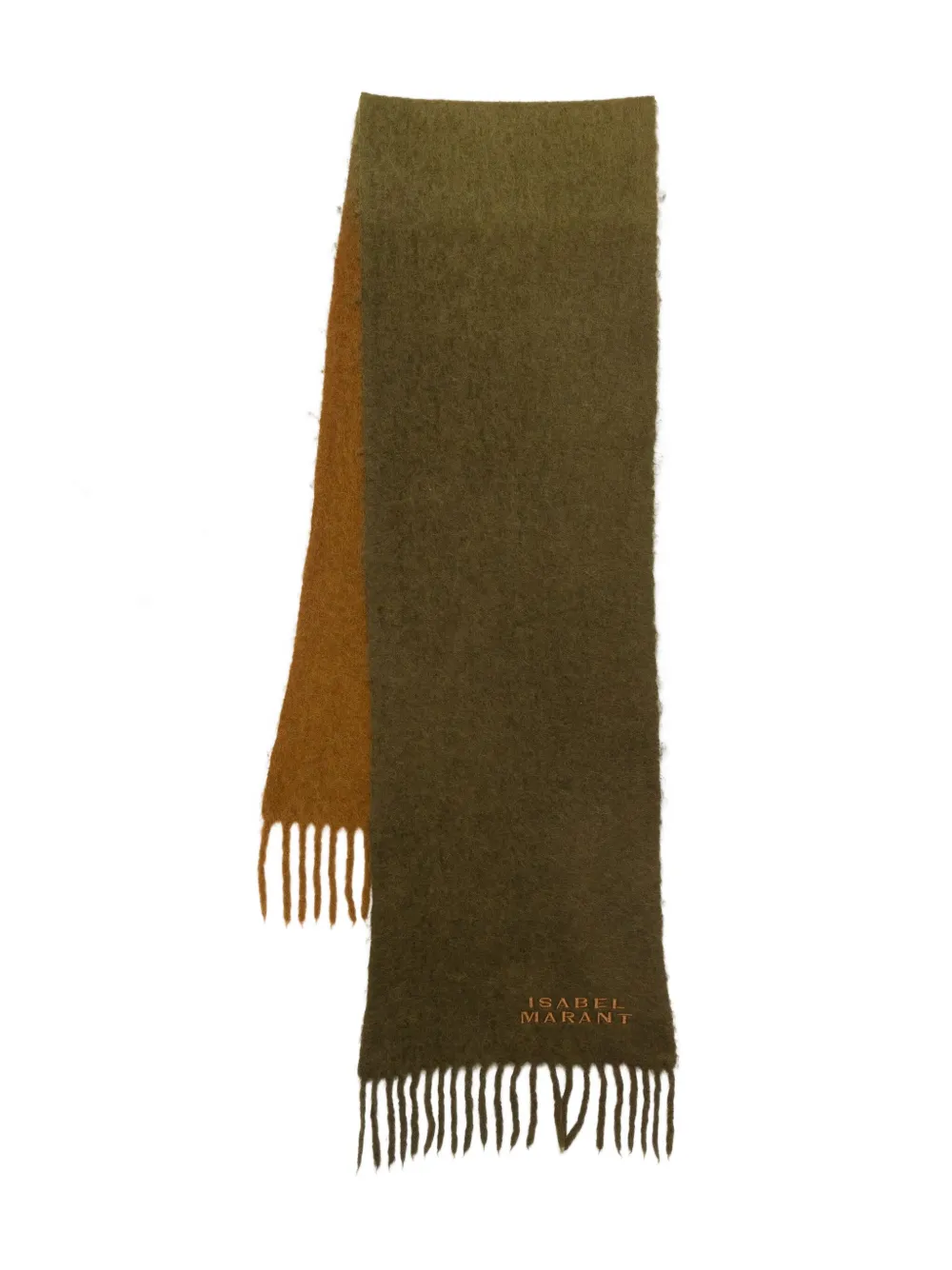 Isabel Marant Firna Two-tone Fringe Scarf In Brown