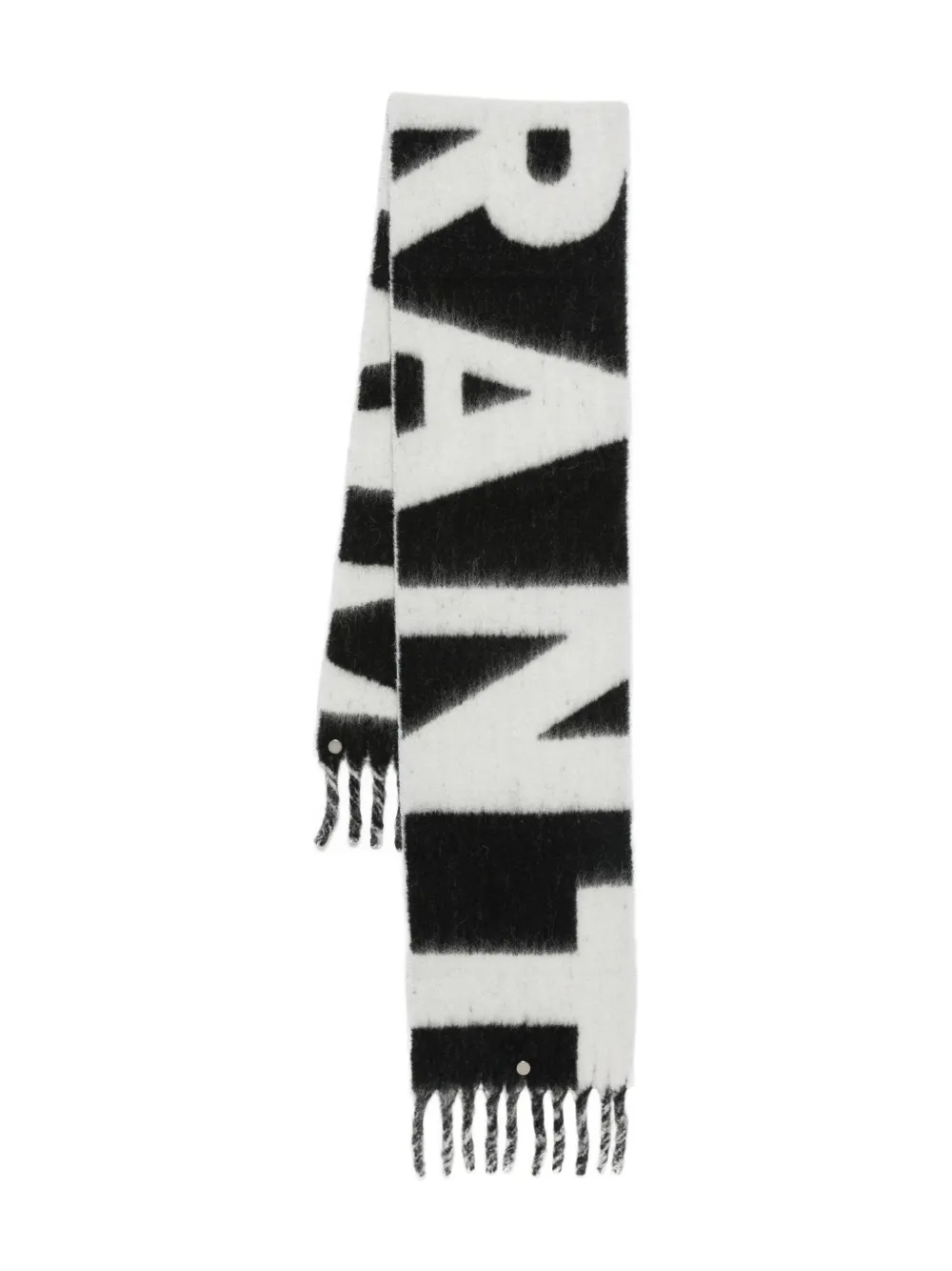 Isabel Marant Loliana Logo-jacquard Scarf In White