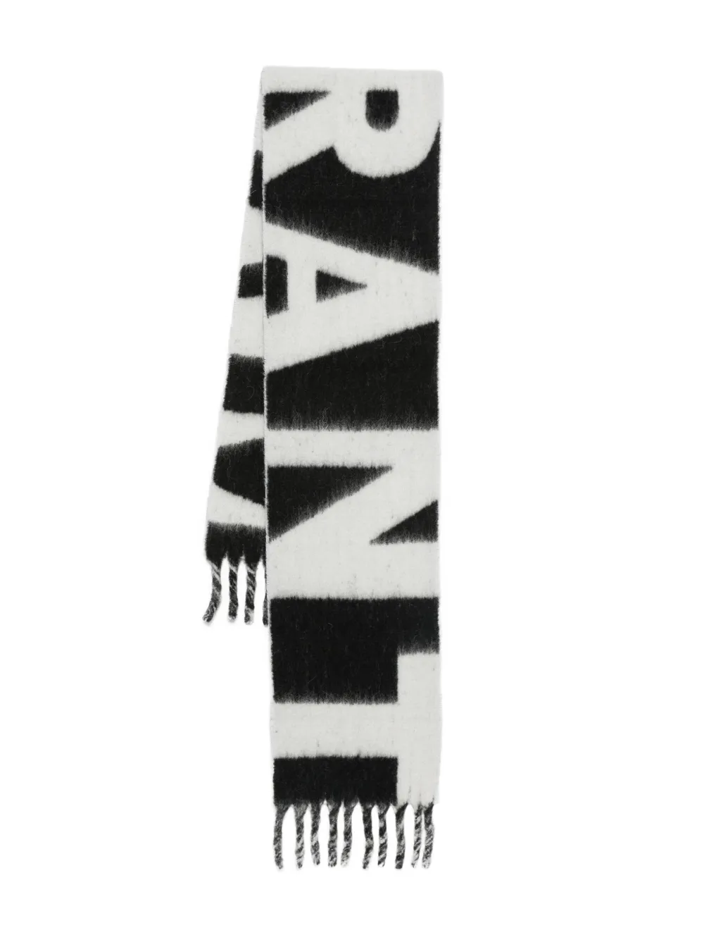 ISABEL MARANT Loliana sjaal met logo-jacquard Wit