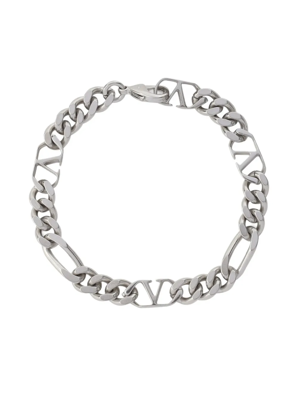 Valentino Garavani Vlogo Signature Metal Bracelet In White