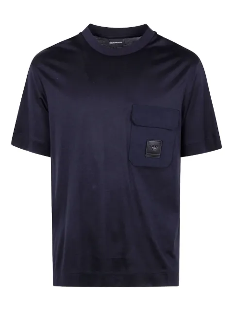 Emporio Armani T-shirt met opgestikte zak en logopatch