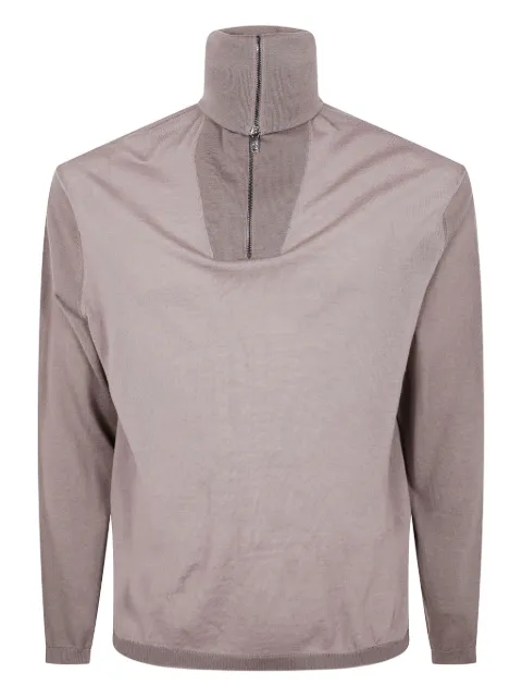 Emporio Armani high-neck zip-neck sweatshirt