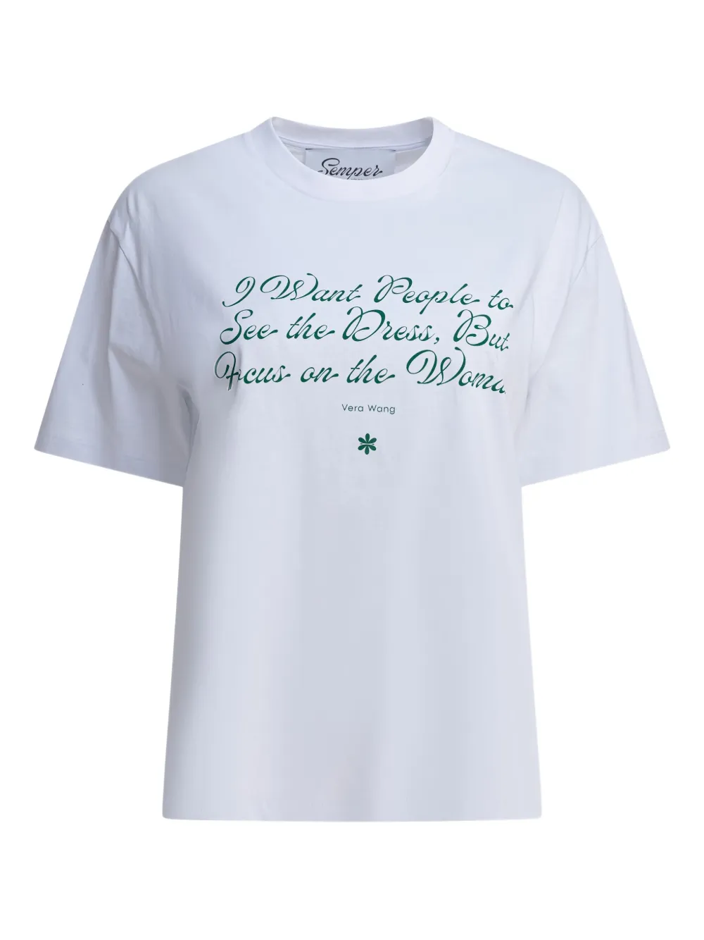 Semper quote-print T-shirt | White | Image 1