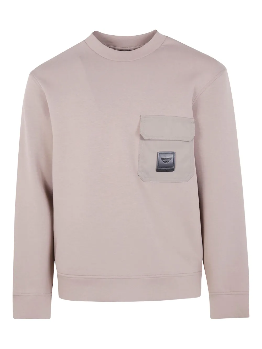 Emporio Armani patch-pocket cotton sweater U6189 WALLNUT