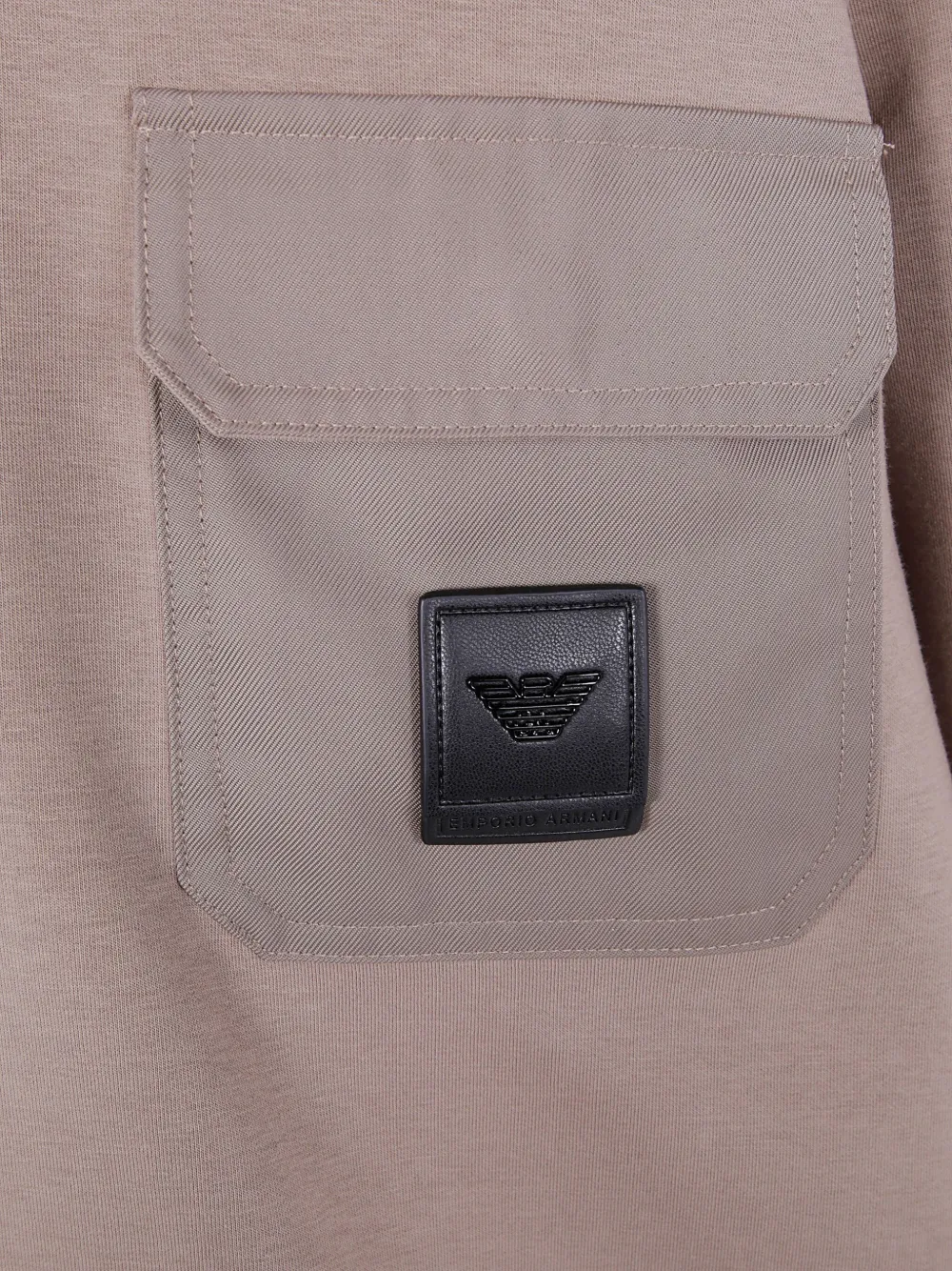 Emporio Armani patch-pocket cotton sweater U6189 WALLNUT