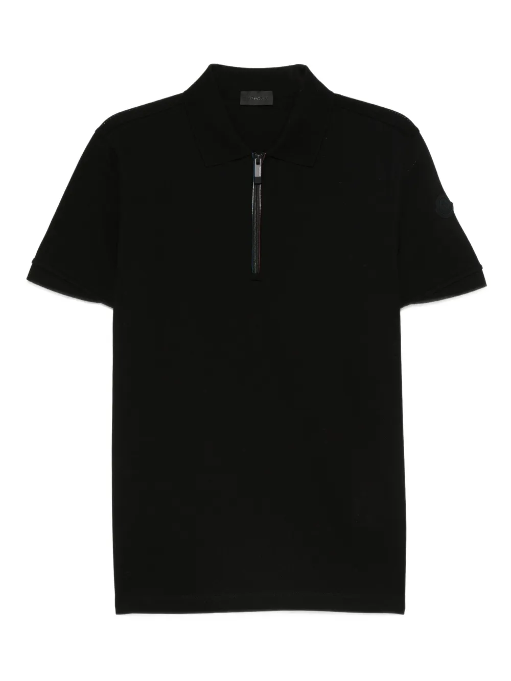 zip-front polo shirt