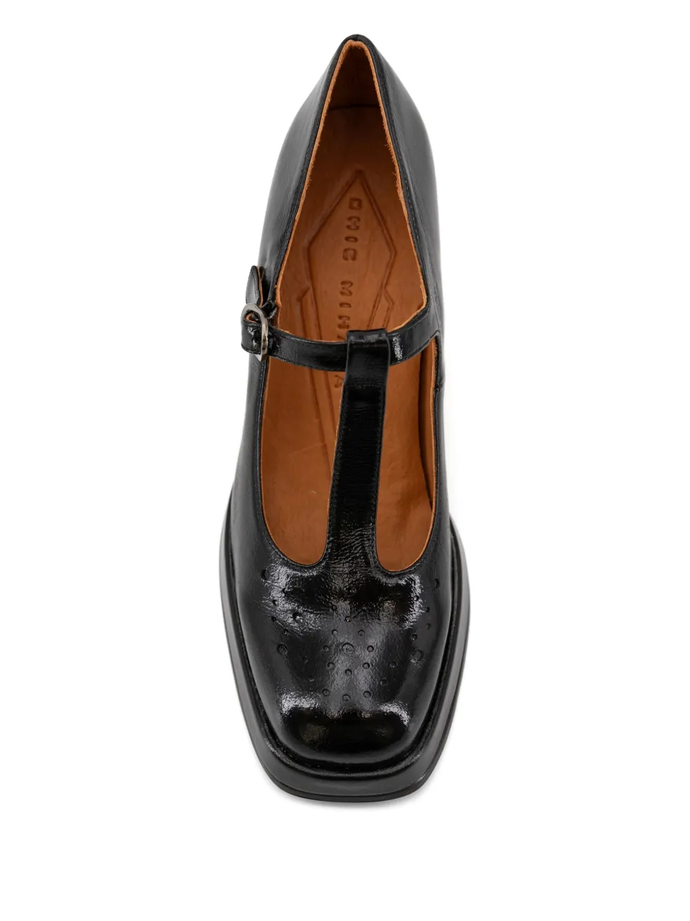 Chie Mihara 80mm T-bar block-heel pumps Black