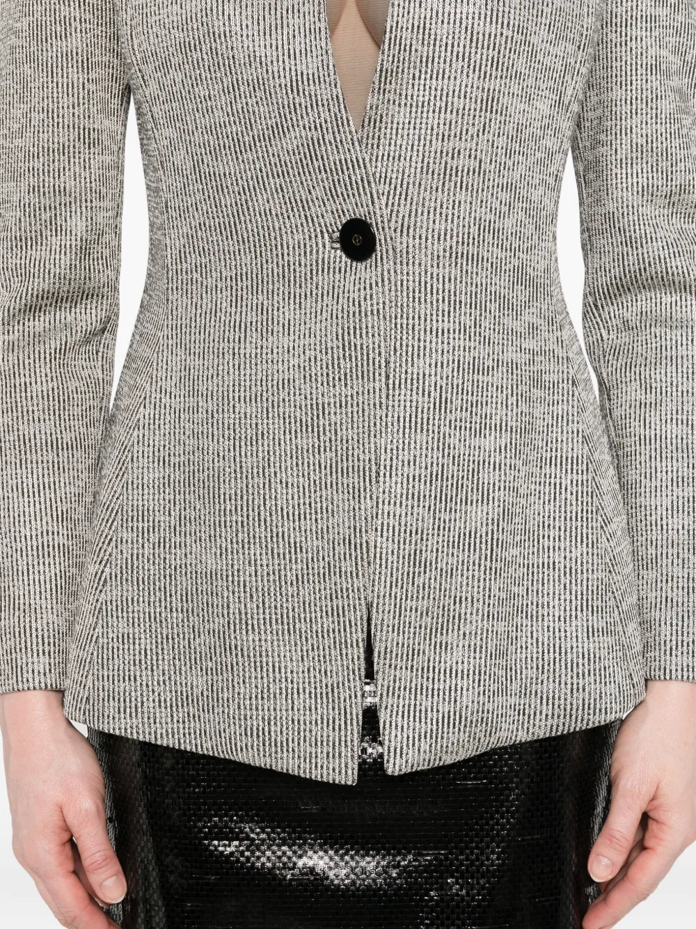 Giorgio Armani single-breasted blazer Beige