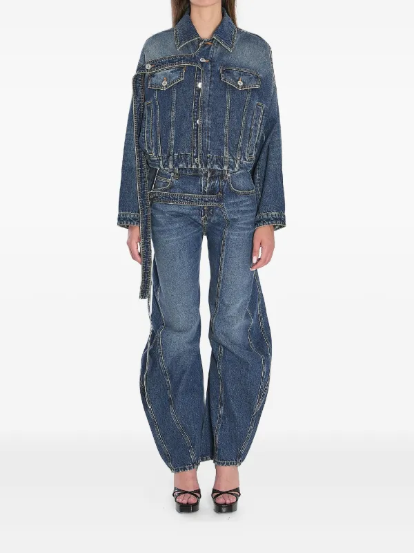Jean Paul Gaultier Strap Denim Jacket | Blue | FARFETCH