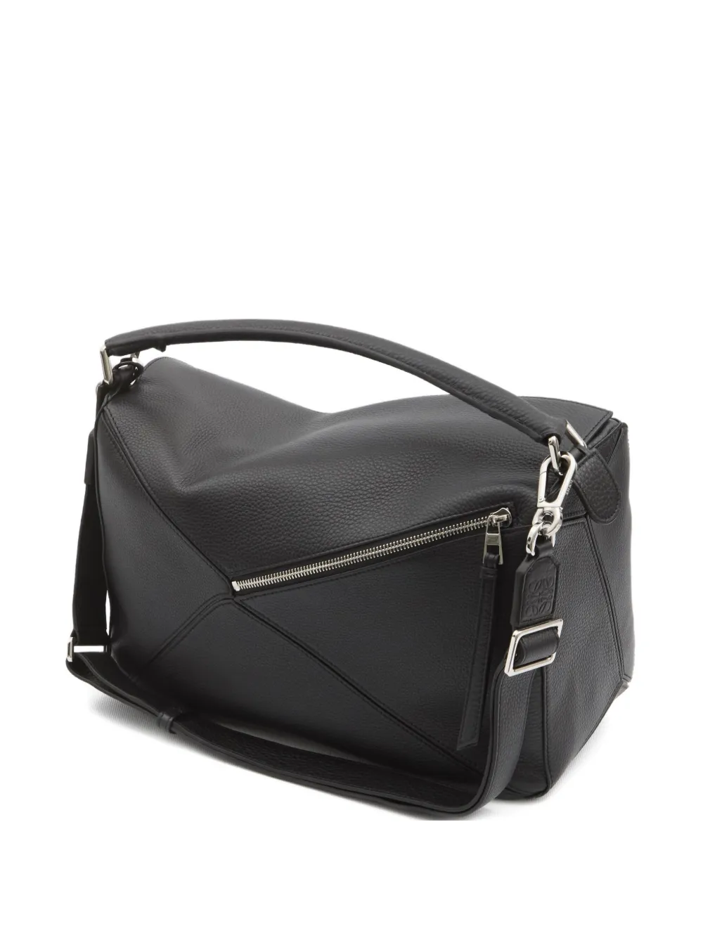 LOEWE Grote Puzzle Edge kalfsleren shopper Zwart