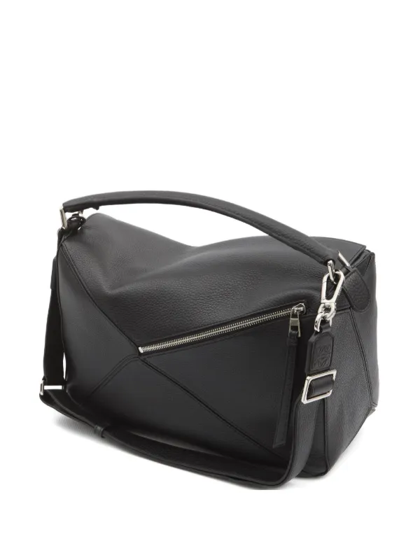 LOEWE パズル エッジ レザーハンドバッグ L | ブラック | FARFETCH JP