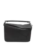 LOEWE large Puzzle Edge calfskin leather tote bag - Black