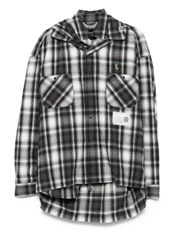 Maison MIHARA YASUHIRO チェック オーバーシャツ | グレー