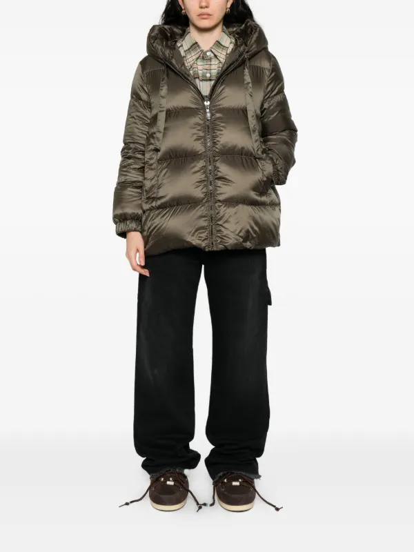 Max Mara フーデッド パデッドジャケット | グリーン | FARFETCH JP