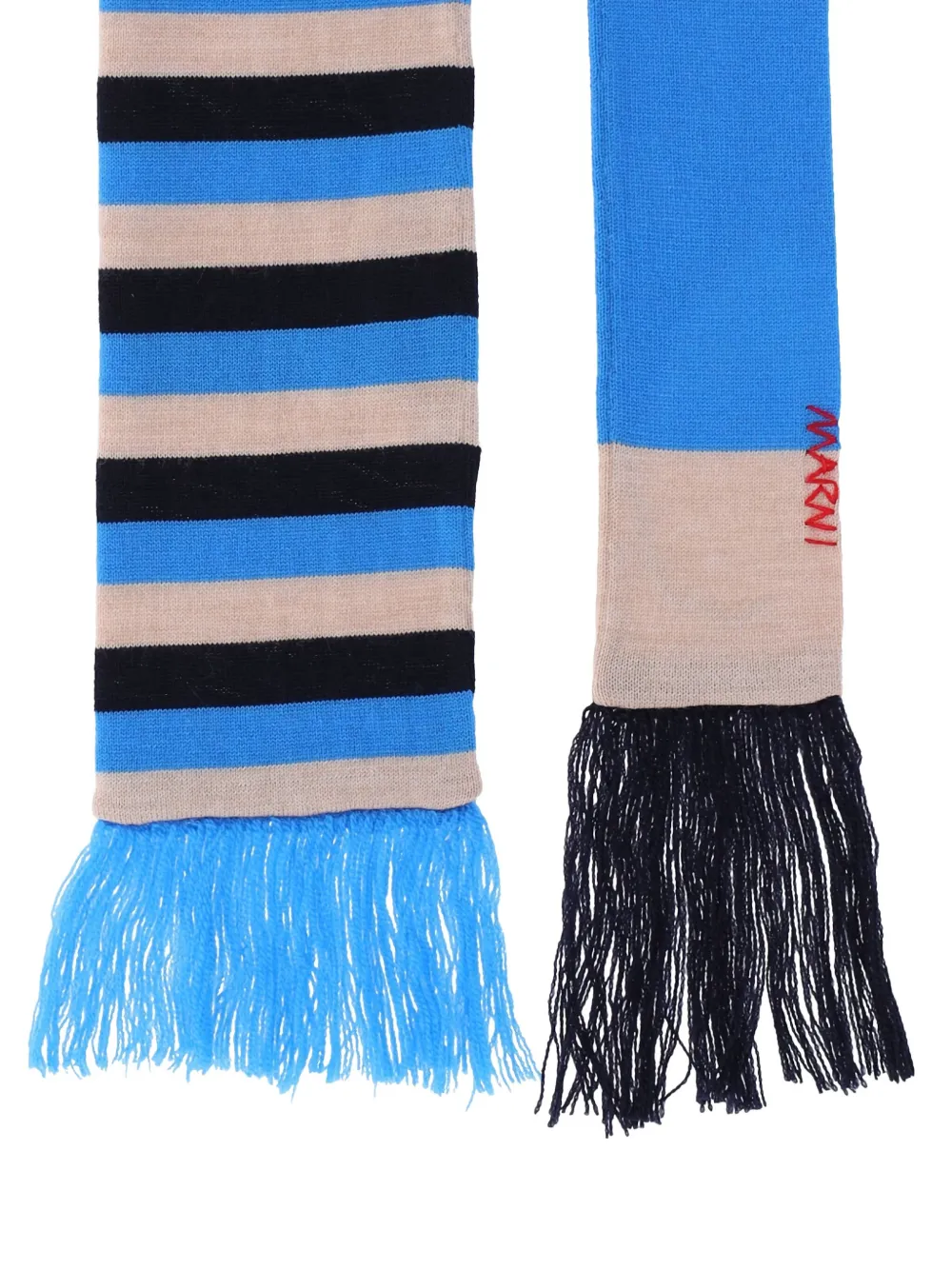 Marni Gestreepte sjaal Blauw