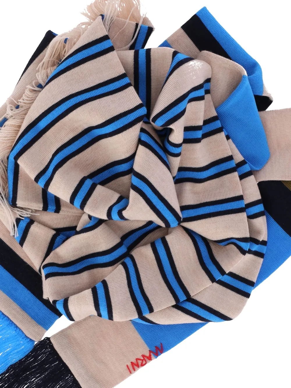 Marni Gestreepte sjaal Blauw