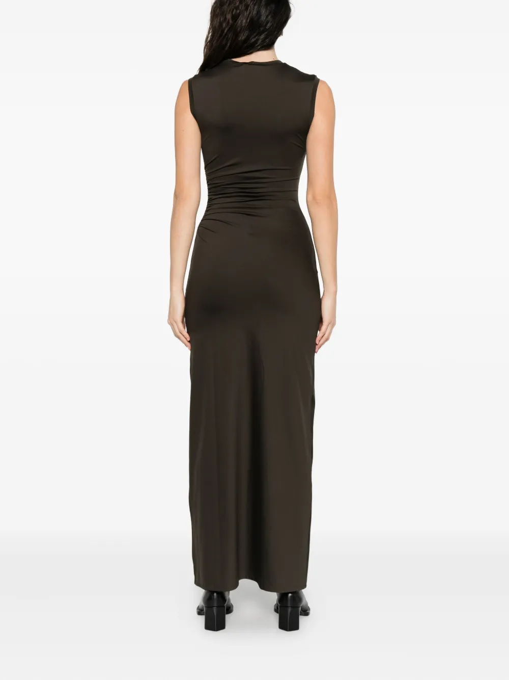 Stella McCartney ruched-detail maxi dress Groen