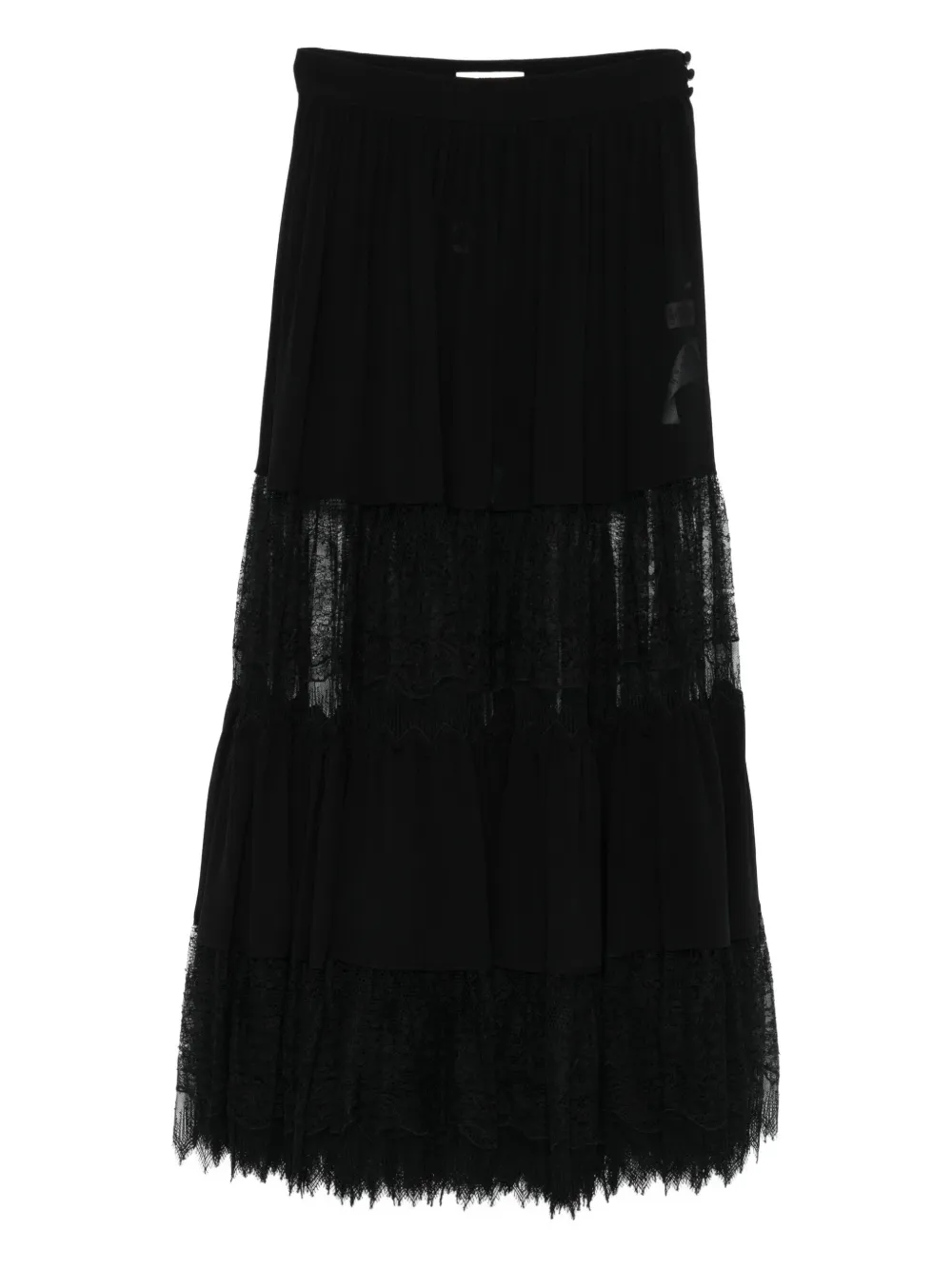 Chloé Maxi-rok met afwerking van kant Zwart