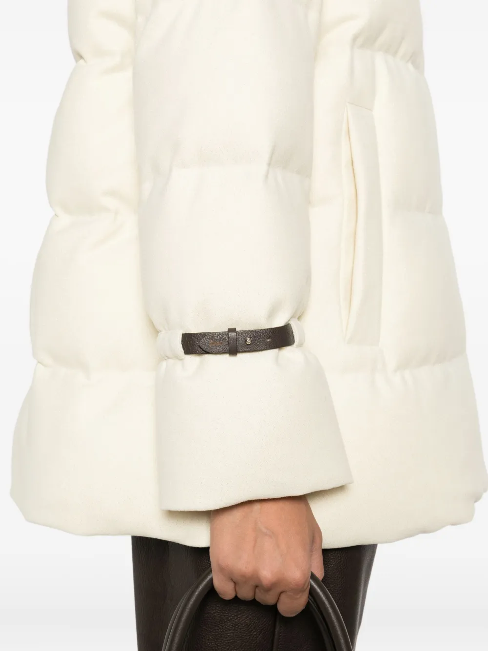 Herno hooded quilted jacket Beige