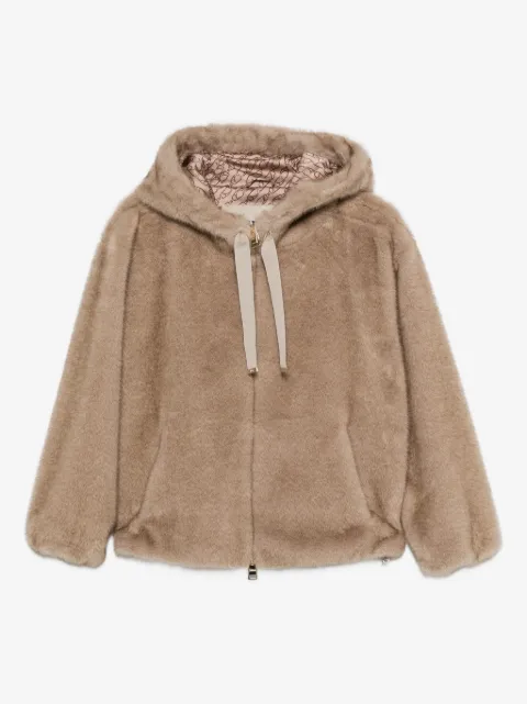 Herno hooded faux-fur jacket