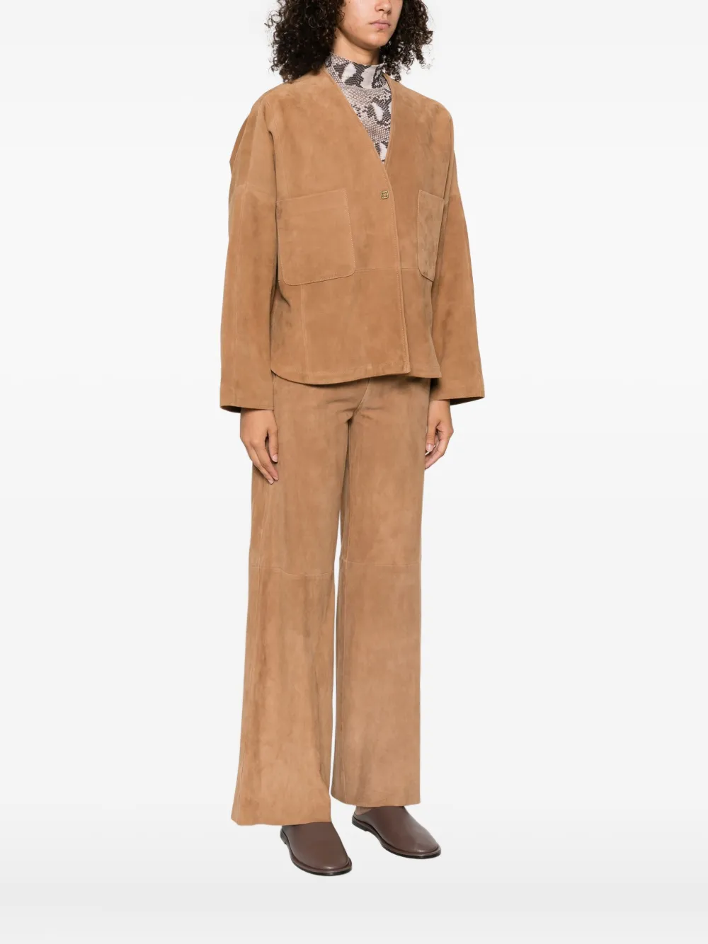 Forte Forte Suede Jacket In Brown