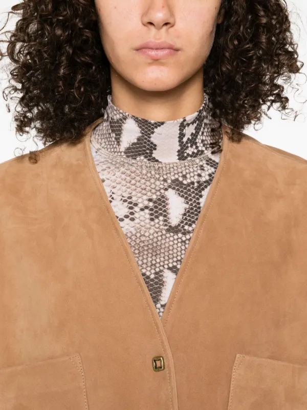 Forte Forte Suede Jacket | Neutrals | FARFETCH JO