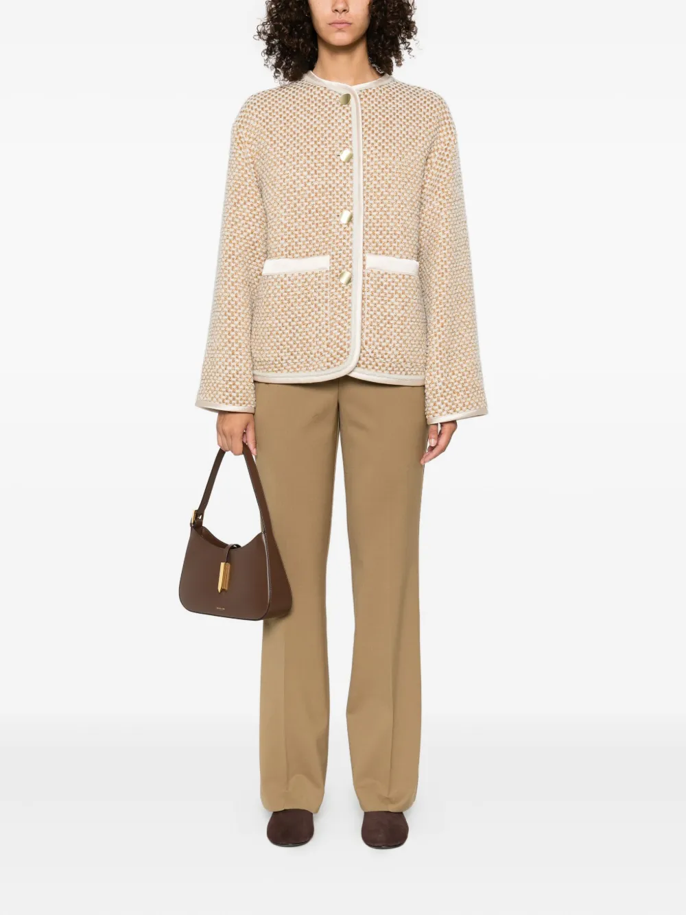 Forte welt-pockets jacket Beige