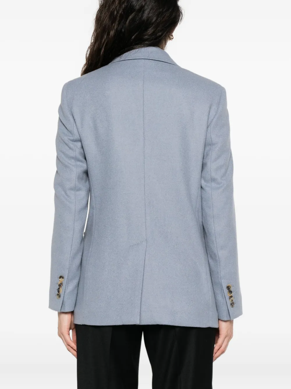 Max Mara Blazer met enkele rij knopen Blauw
