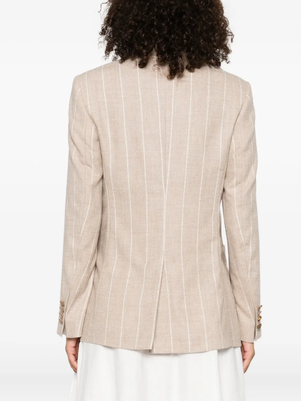Max Mara Blazer met dubbele rij knopen Beige