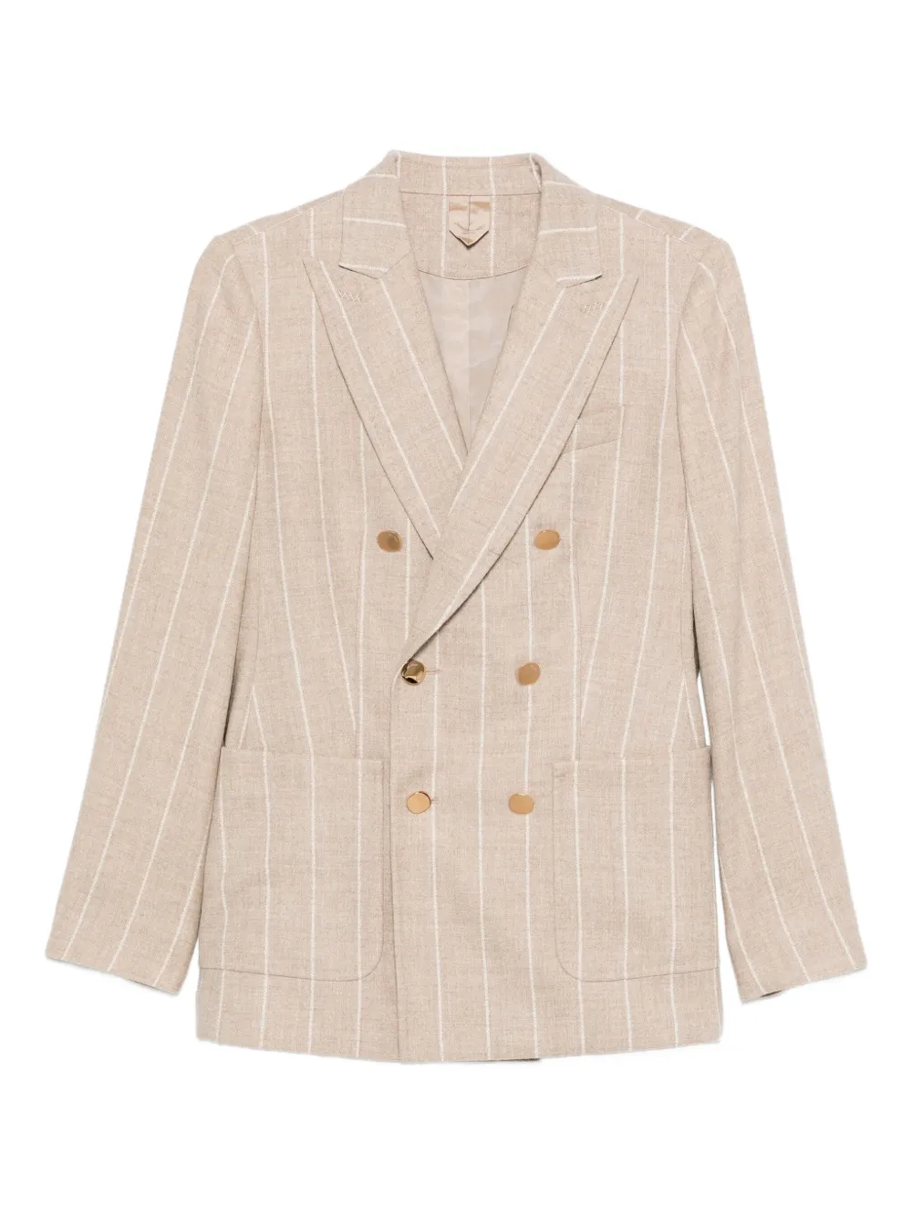 Max Mara Blazer met dubbele rij knopen Beige