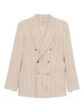 Max Mara striped double-breasted blazer - Neutrals