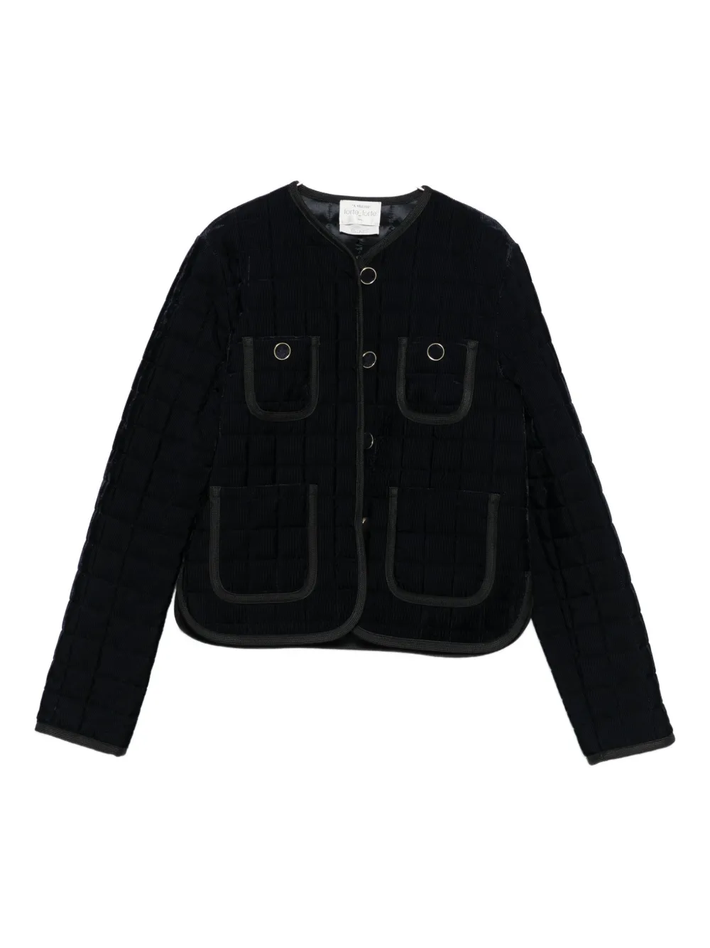 Forte Forte Quilted Patch-pockets Jacket In Black