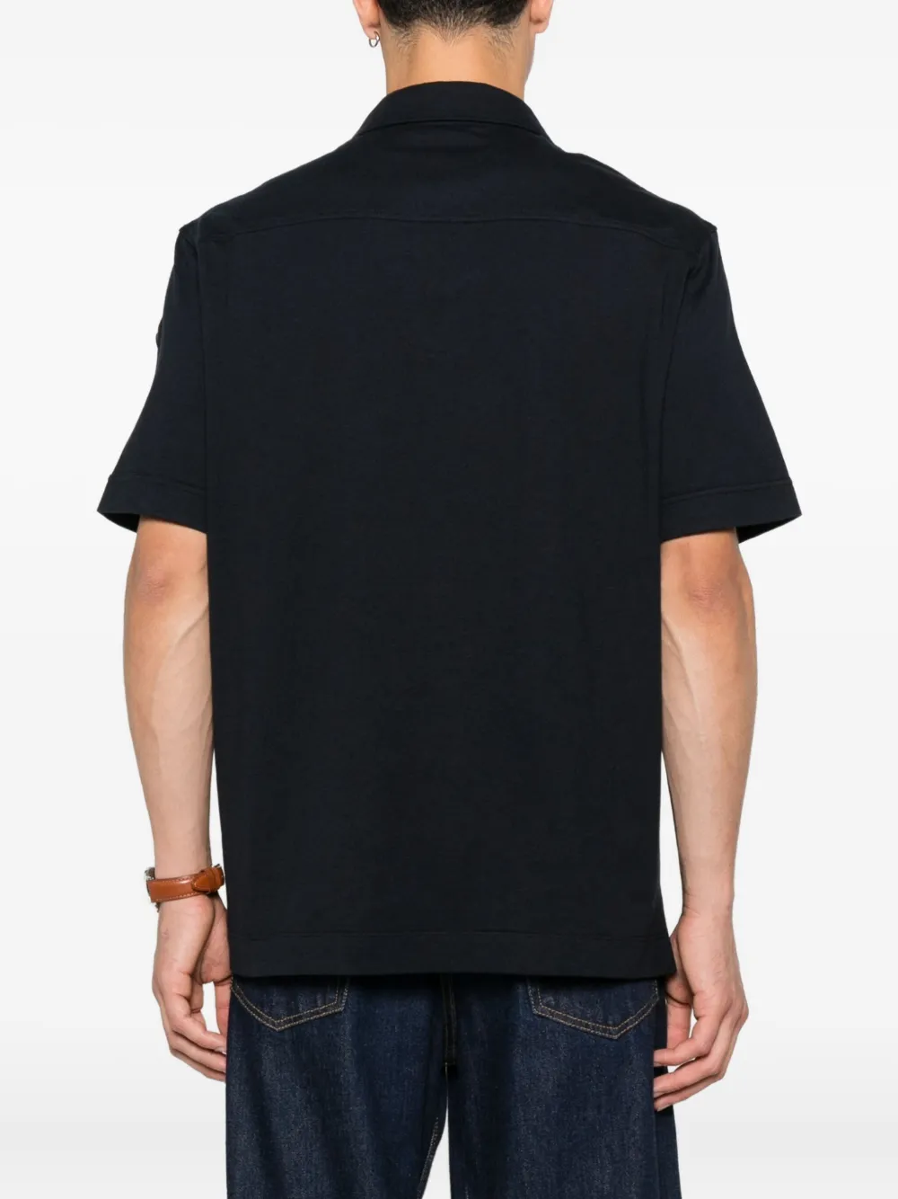 Moncler Poloshirt met logopatch Blauw