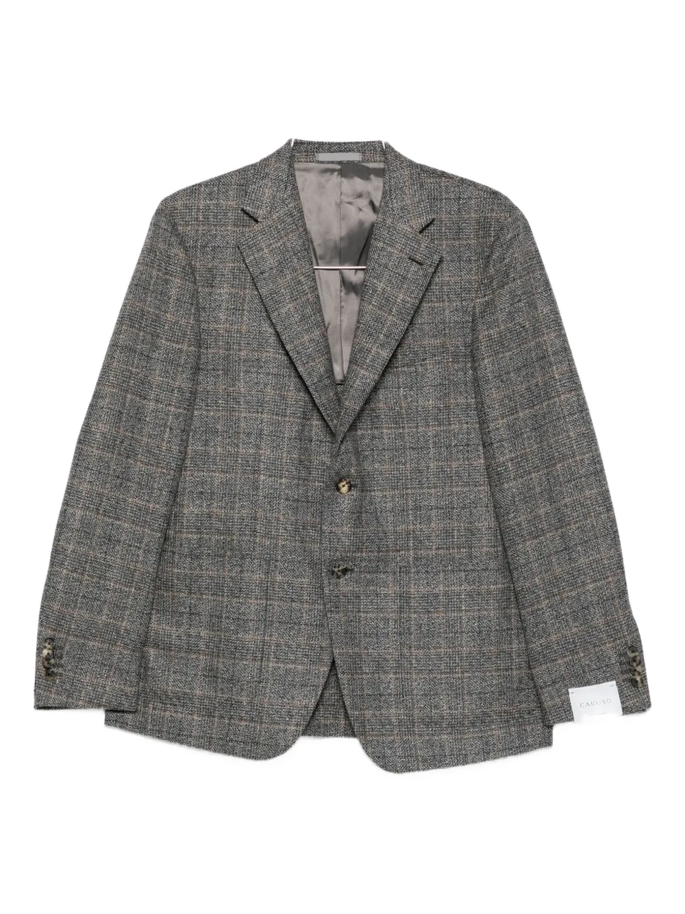 Caruso Checked Blazer In Gray