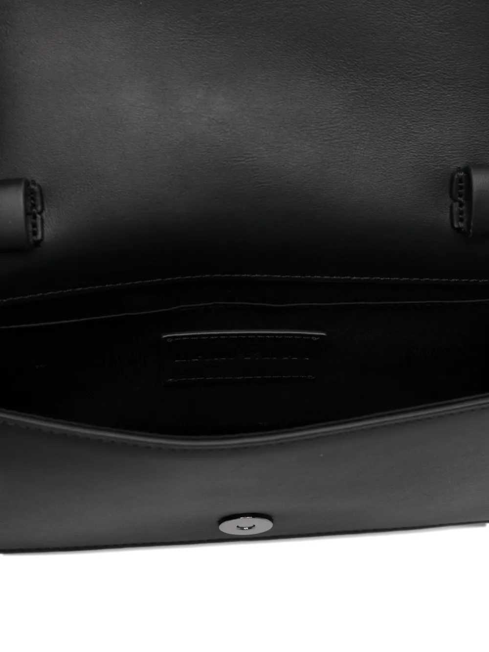 Emporio Armani crocodile-embossed leather clutch Zwart