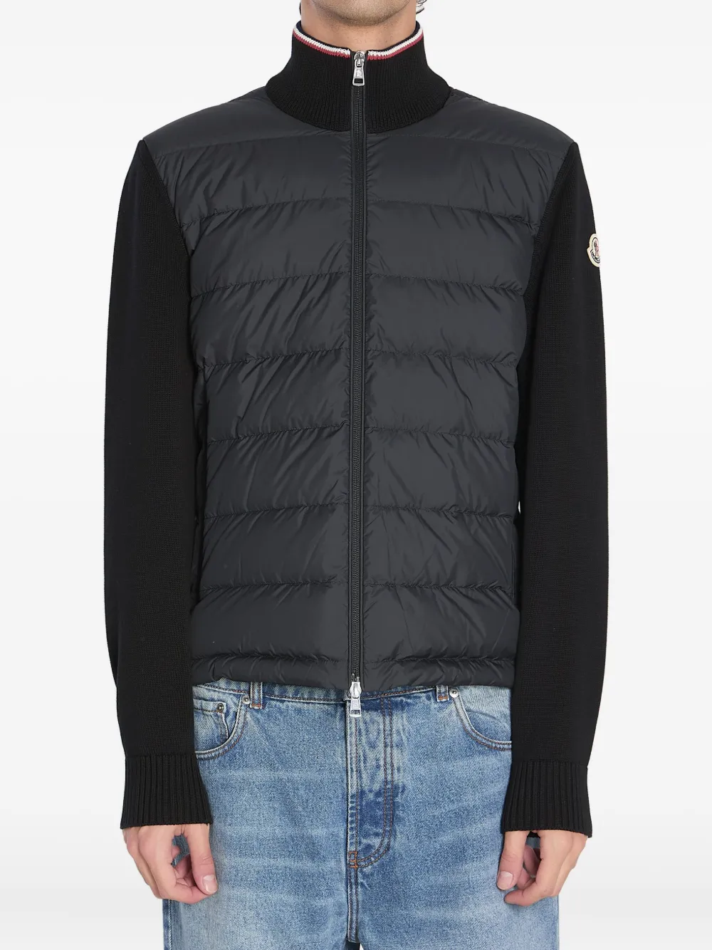 Moncler logo-detail padded jacket Zwart