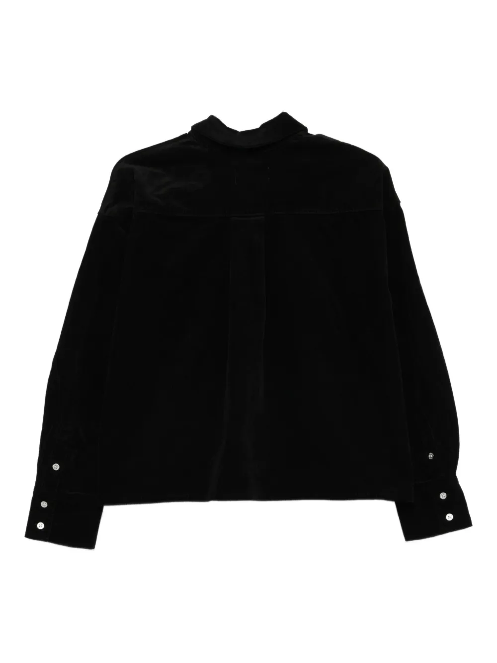 7 For All Mankind Button-down Shirt In Black